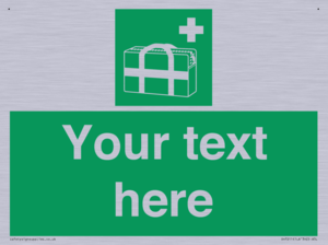 Custom sign safe condition Medical grab bag